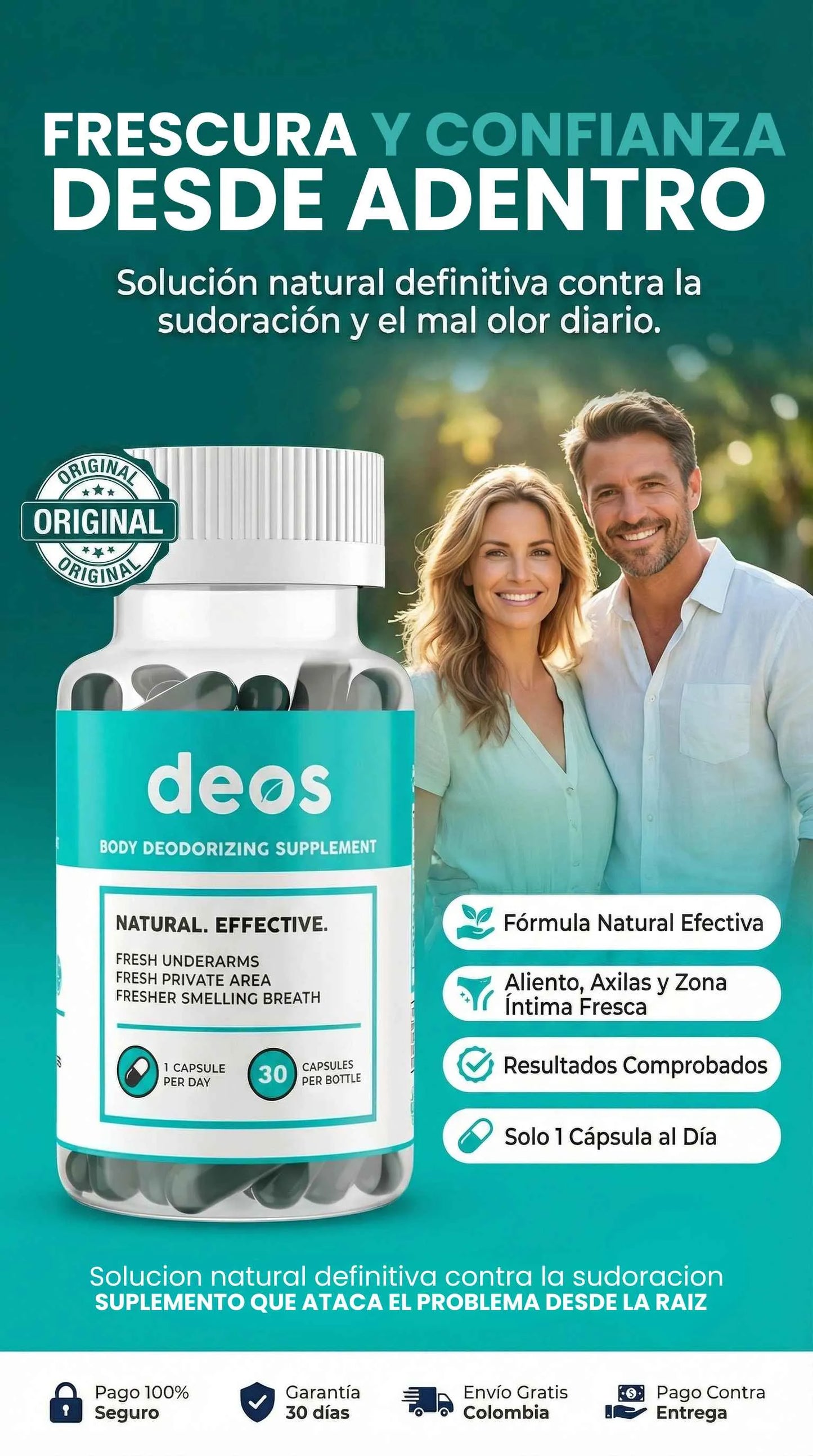 DEOS FRESH ORIGINAL® Apoyo Natural contra el Mal Olor Corporal